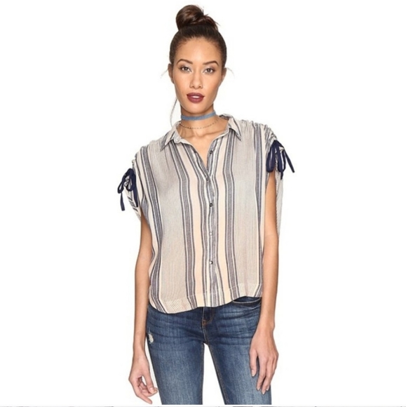 Free People Tops - Free People Baby Blues Top Ombre Blue Size Large